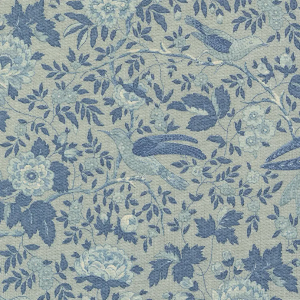 French General Bleu de France 13930 15 tissu coton bleu au mètre
