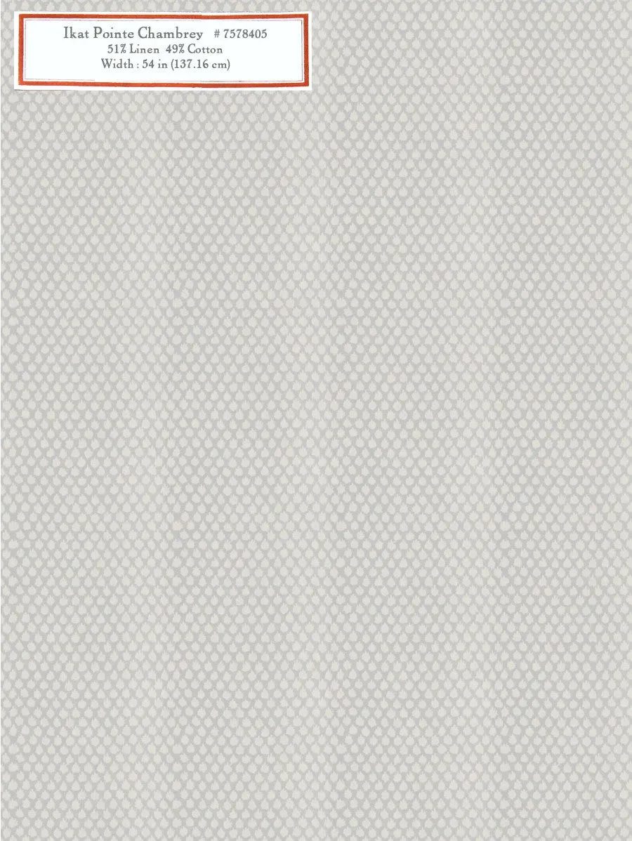 French General Ikat Pointe Chambray tissu ameublement au mètre