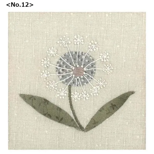 Yoko Saito Fleurs Scandinaves kit appliqué n°12 coton