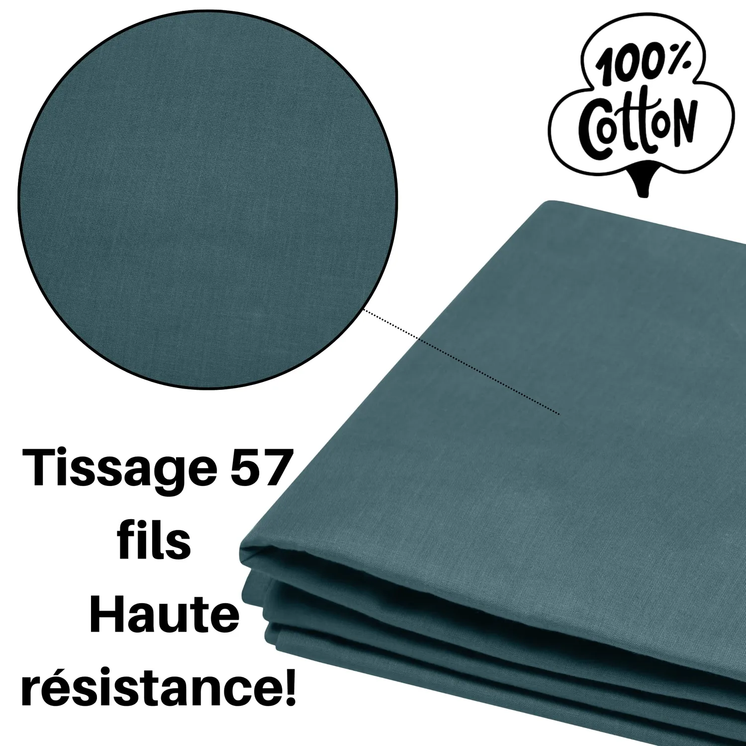 STOF Eden drap plat 240x300 cm eucalyptus 100% coton