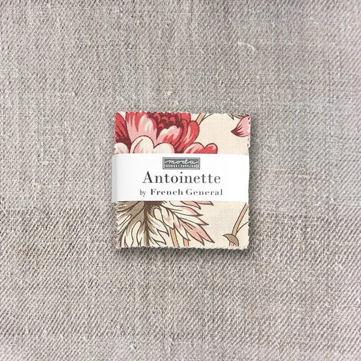 French General Antoinette mini charm coupon coton 42 pièces