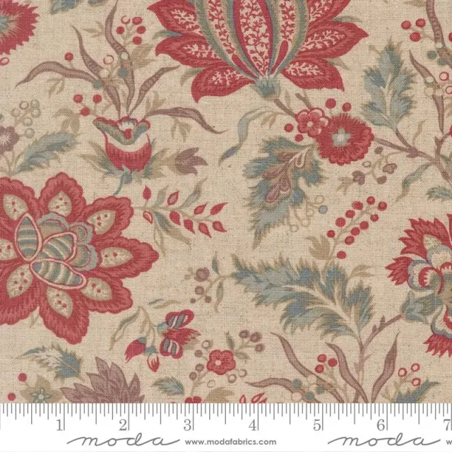 French General Fleur De Paris 13990 11L tissu lin perle au mètre