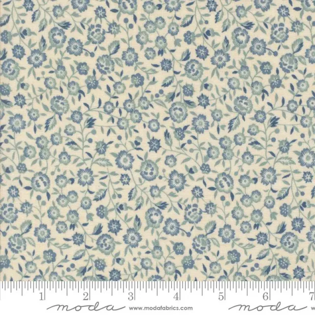 French General Sacré Bleu 13974 13 tissu coton bleu français