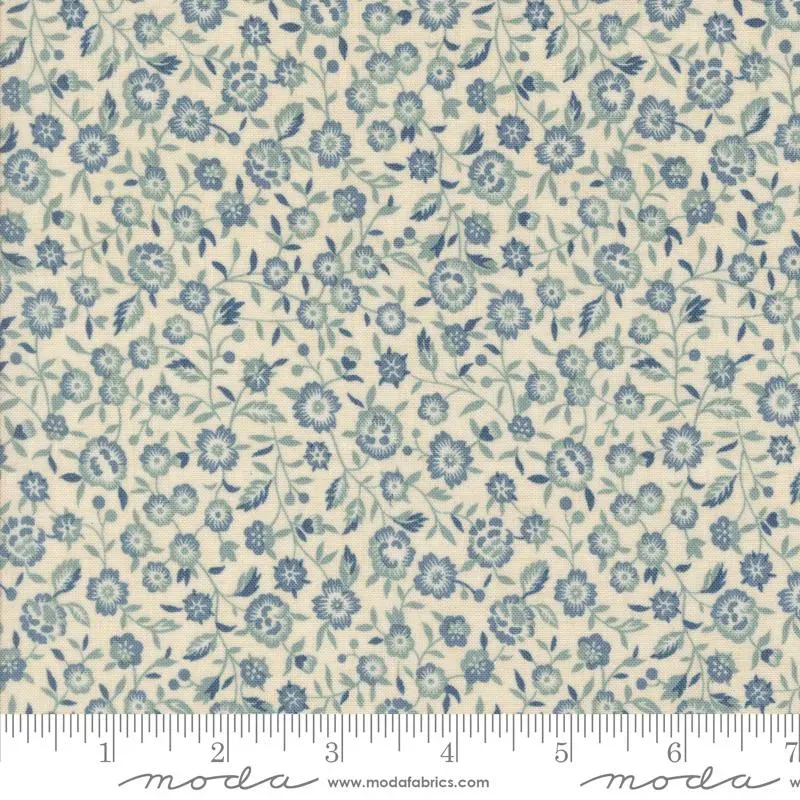 French General Sacré Bleu 13974 13 tissu coton bleu français