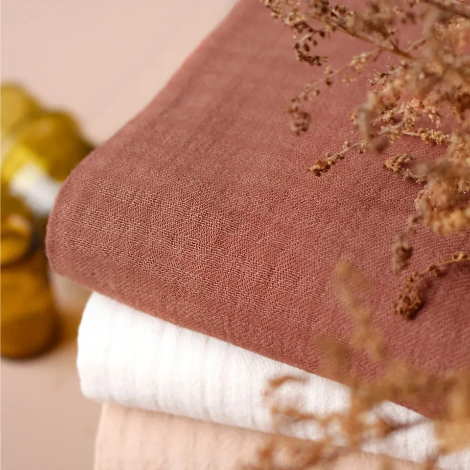 La Maison Naïve Coton Tissé Petits Carreaux tissu Sienne au mètre