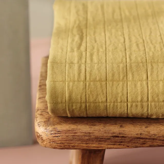 La Maison Naïve coton matelassé Bronze tissu uni capitonné