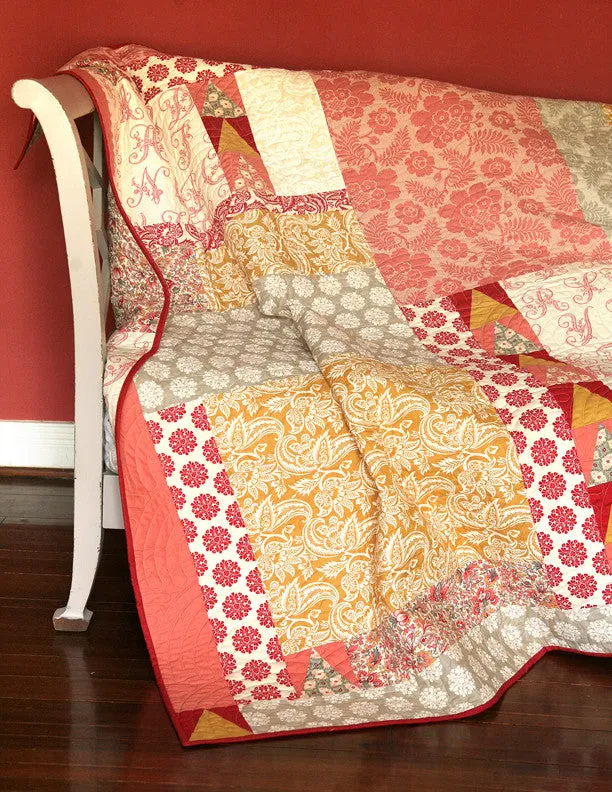 French General Madame Rouge patron quilt papier Marqueterie