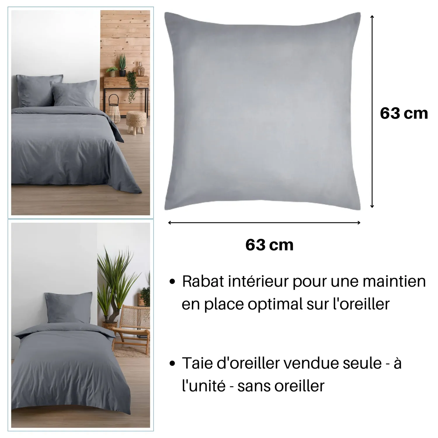 Stof Eden taie d'oreiller 63x63 cm souris coton