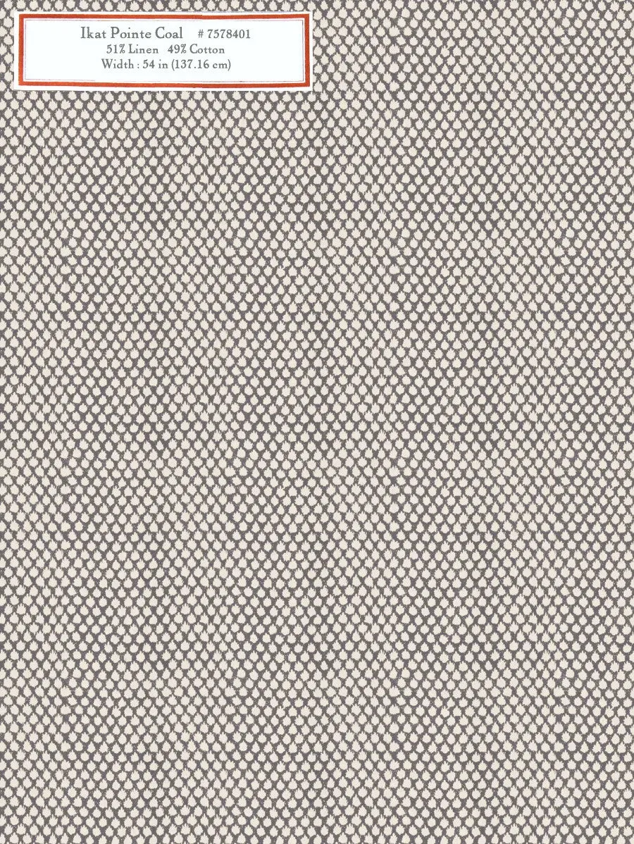 French General Ikat Pointe tissu ameublement bisque au mètre