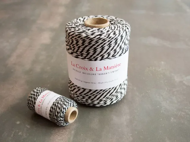 La Croix et La Manière Baker's Twine ficelle noire 35 m coton