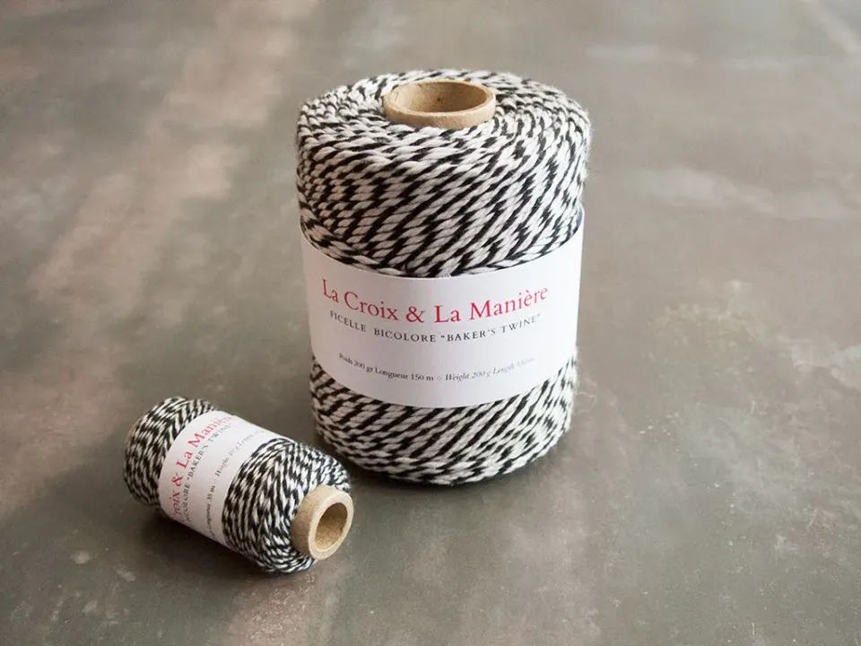 La Croix et La Manière Baker's Twine ficelle noire 35 m coton