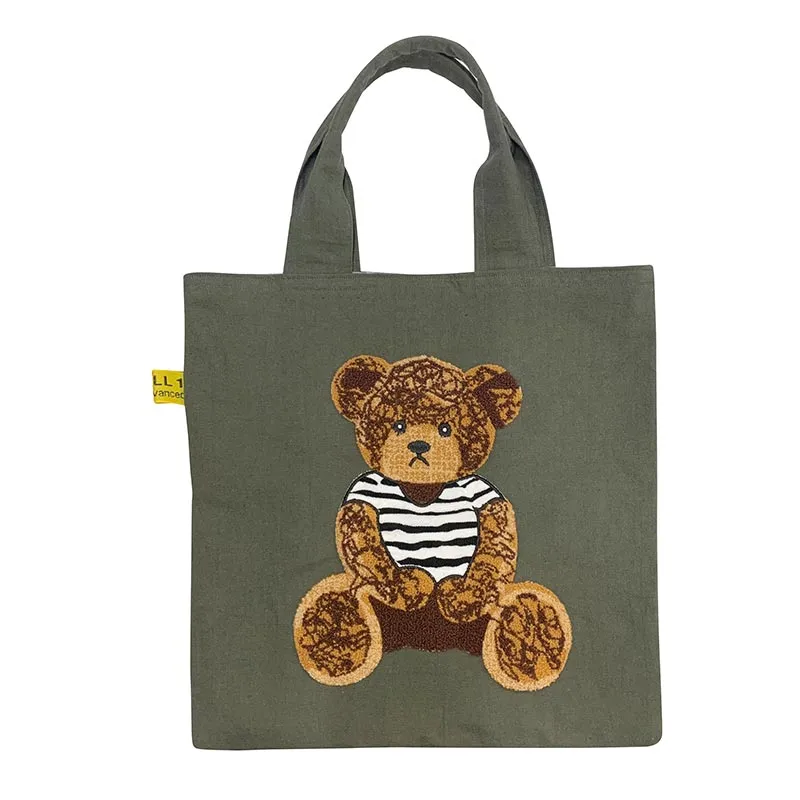 Yoko Saito Teddy Bear kit sac kaki appliqué ourson 40 cm