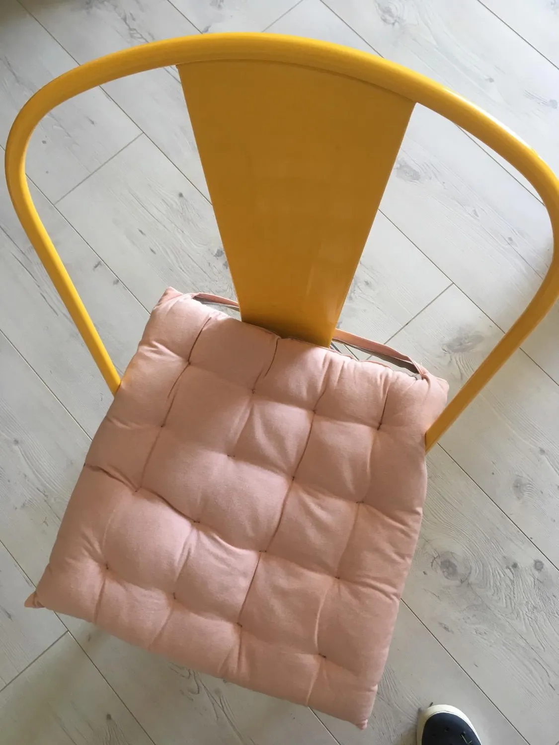 STOF Duo galette de chaise 40x40 cm poudre souris coton