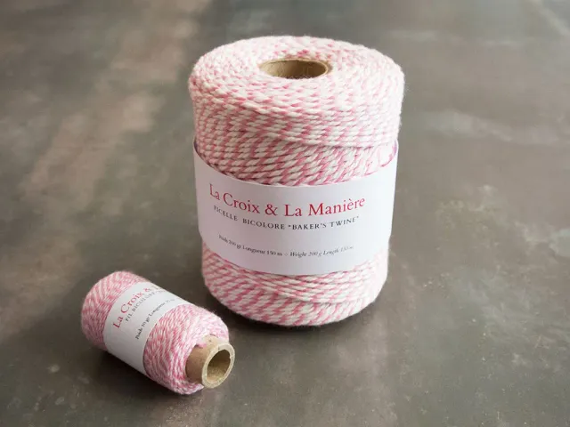 La Croix et La Manière Baker’s Twine ficelle rose 150 m