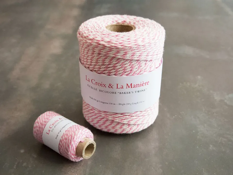 La Croix et La Manière Baker’s Twine ficelle rose 150 m