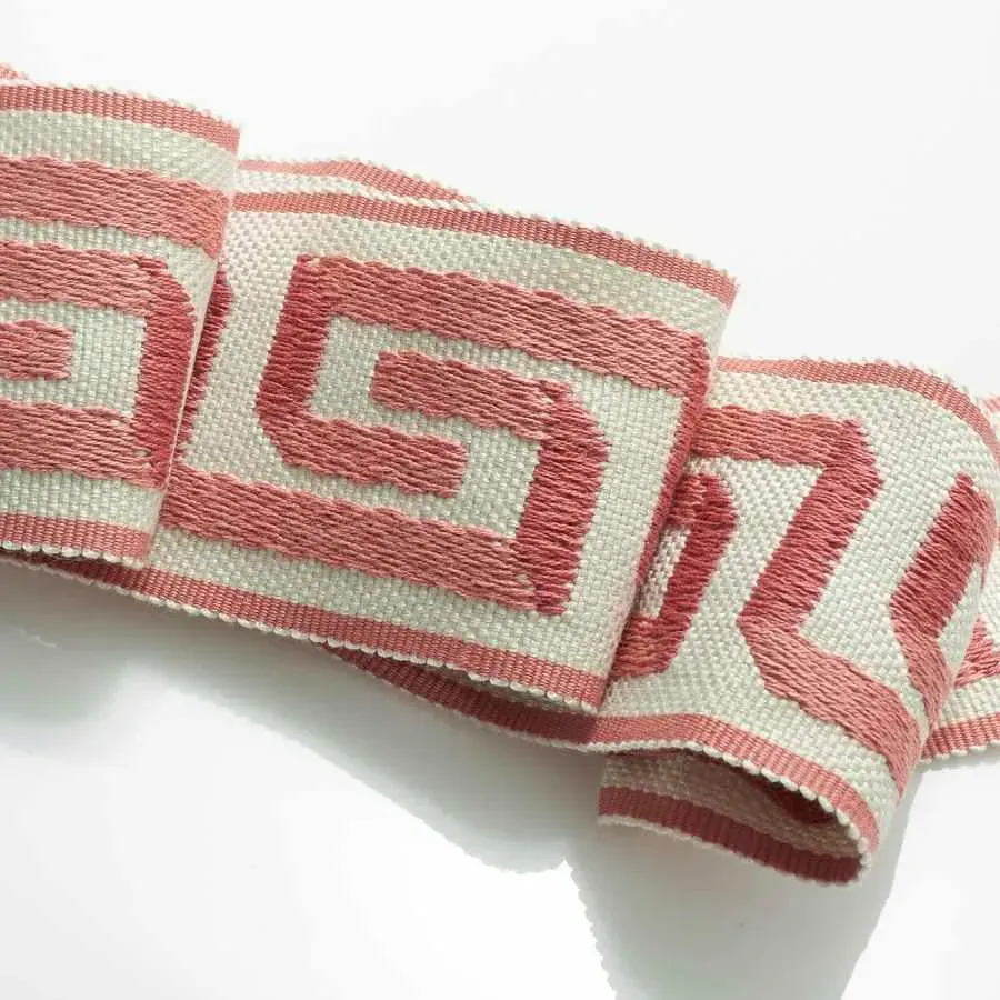 French General Renier Coral galon décoratif corail au mètre coton