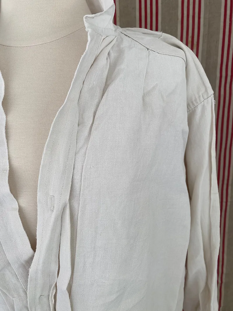 French General Chemise n°16 ancienne chanvre taille 12 patinée