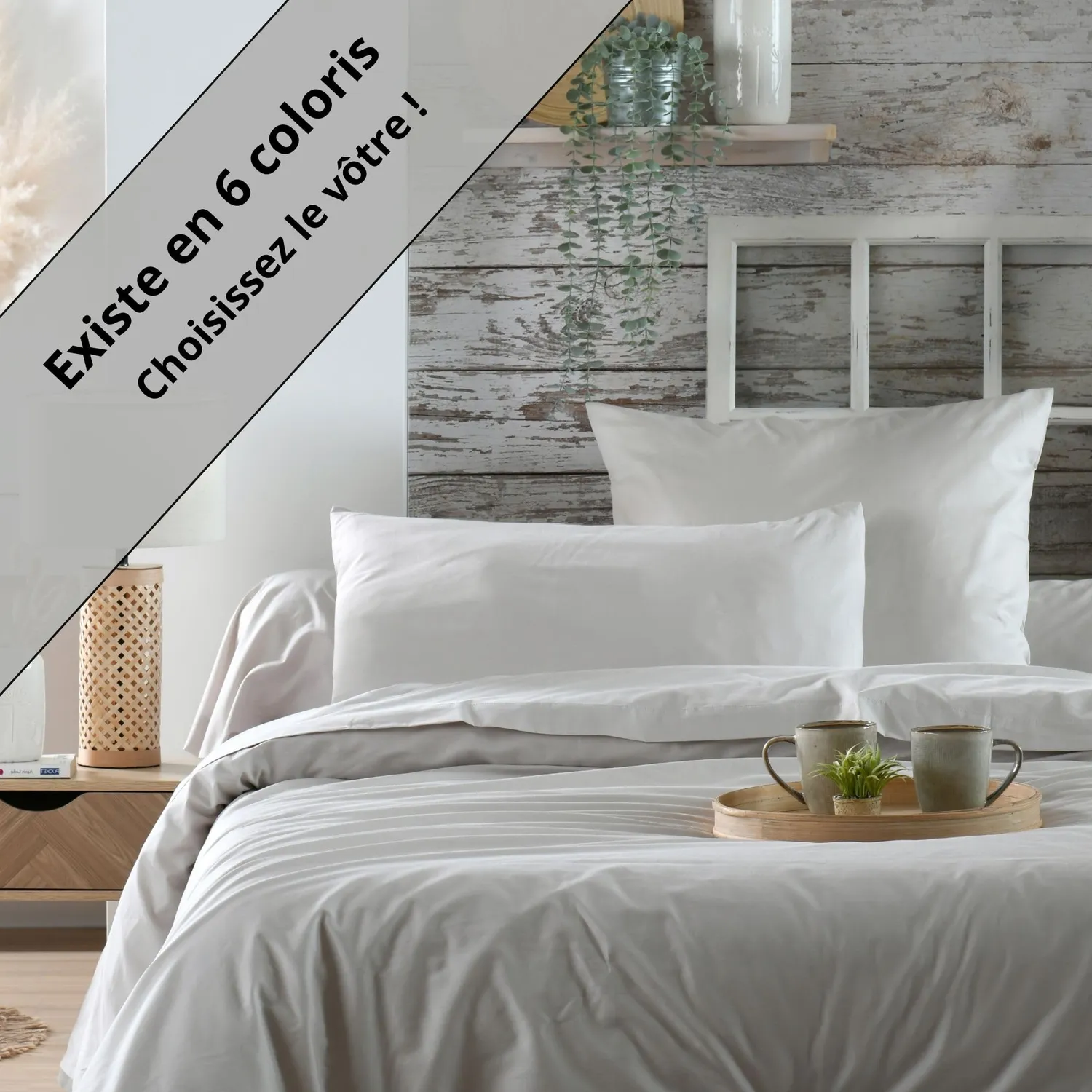 STOF Elysée housse de couette 140x200 lin percale coton