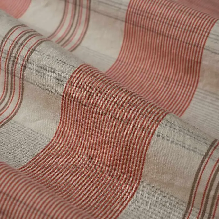 French General Jardin tissu ameublement Apolline Rouge coton
