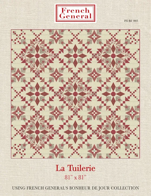 French General Bonheur De Jour La Tuilerie patron quilt imprimé