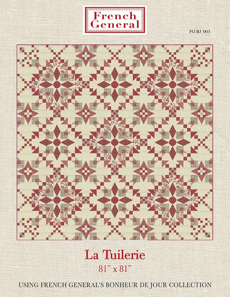 French General Bonheur De Jour La Tuilerie patron quilt imprimé