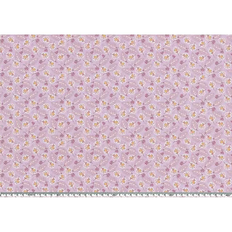 Yoko Saito 2026-03-A08 tissu coton violet au mètre