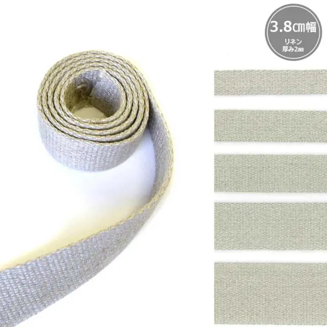 Yoko Saito JTT-R389 sangle lin 3,8cm au 10cm épaisse