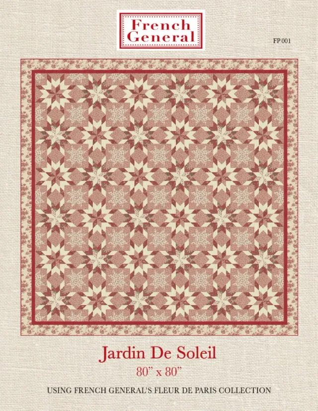 French General Fleur de Paris Jardin de Soleil patron quilt