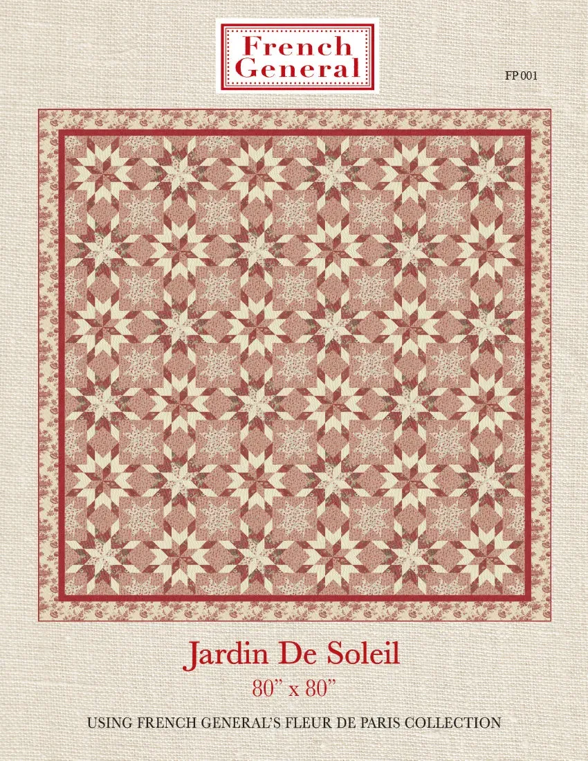 French General Fleur de Paris Jardin de Soleil patron quilt