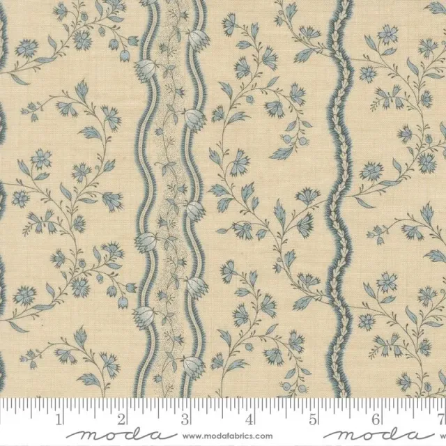 French General Fleur de Paris Pearl Blue 13993 13 tissu floral bleu