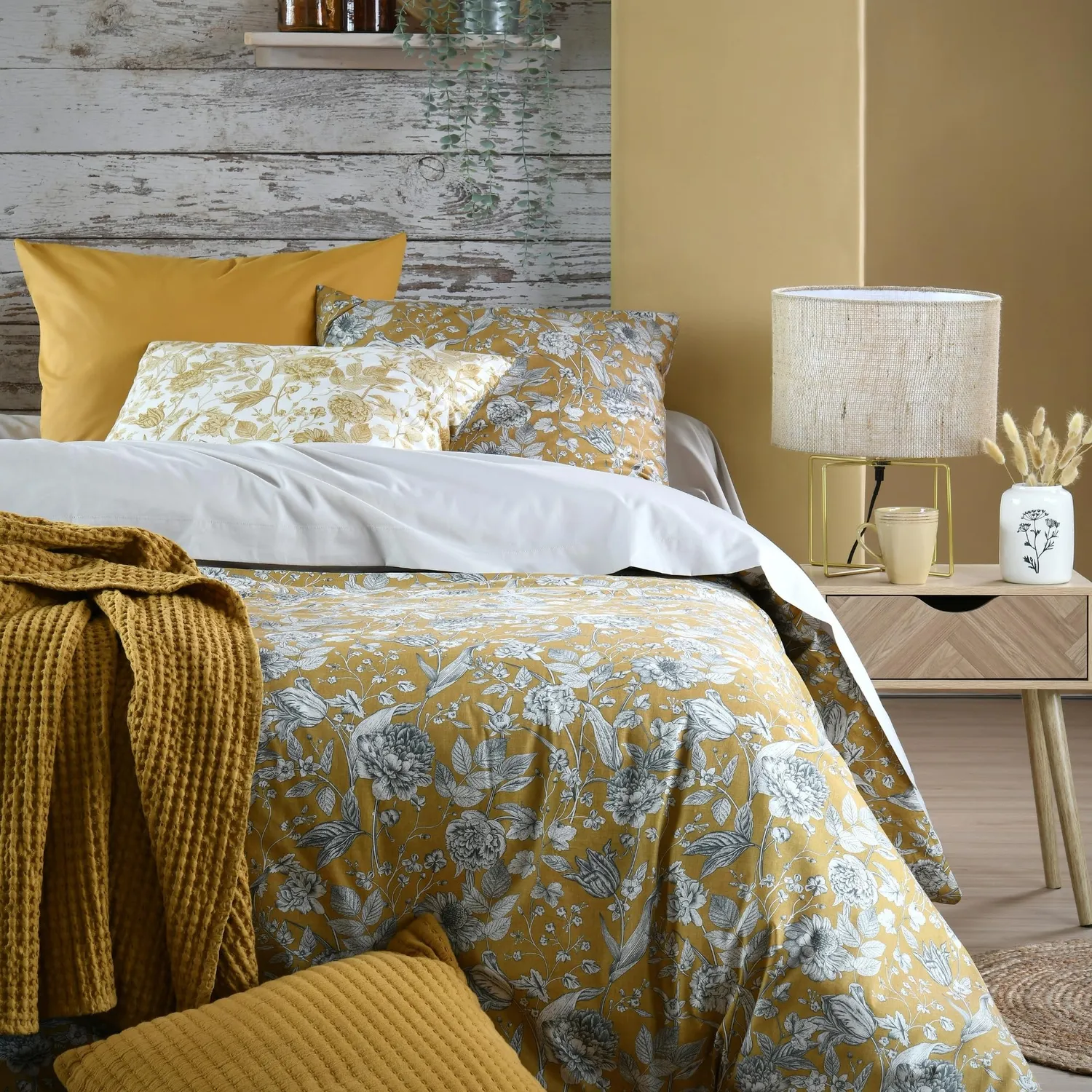 STOF Jacinthe housse de couette 260x240 jaune percale