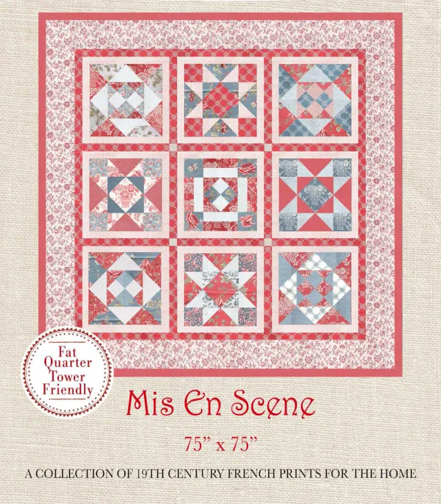 French General Mis En Scene patron quilt 190x190 papier