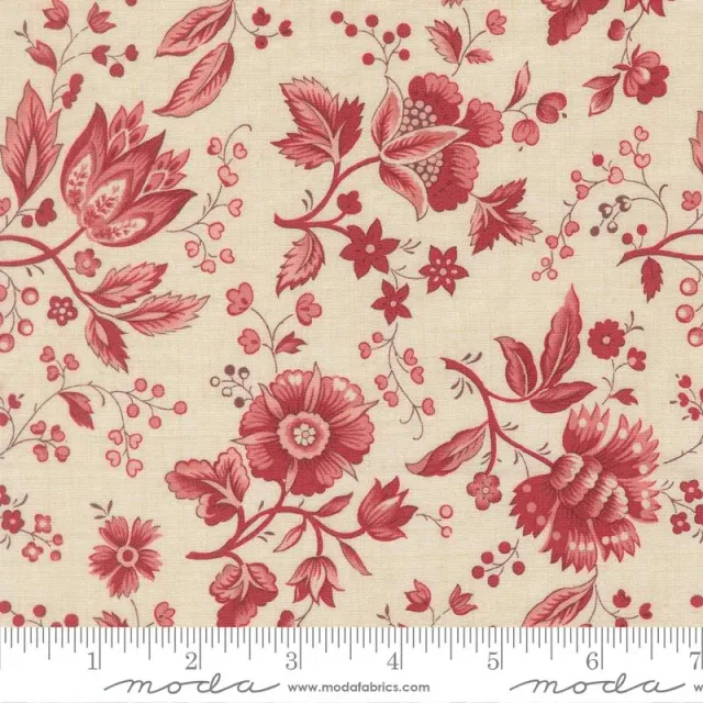 French General Joie De Vivre Pearl 13982 11 tissu coton au mètre floral