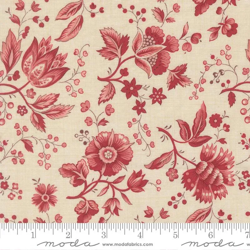 French General Joie De Vivre Pearl 13982 11 tissu coton au mètre floral