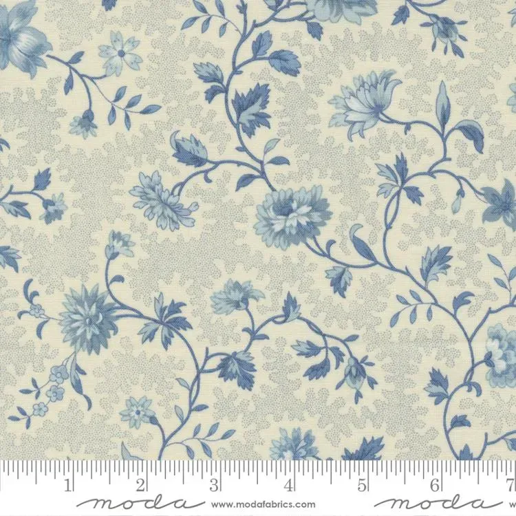 French General Bleu de France Pearl 13932 14 tissu coton