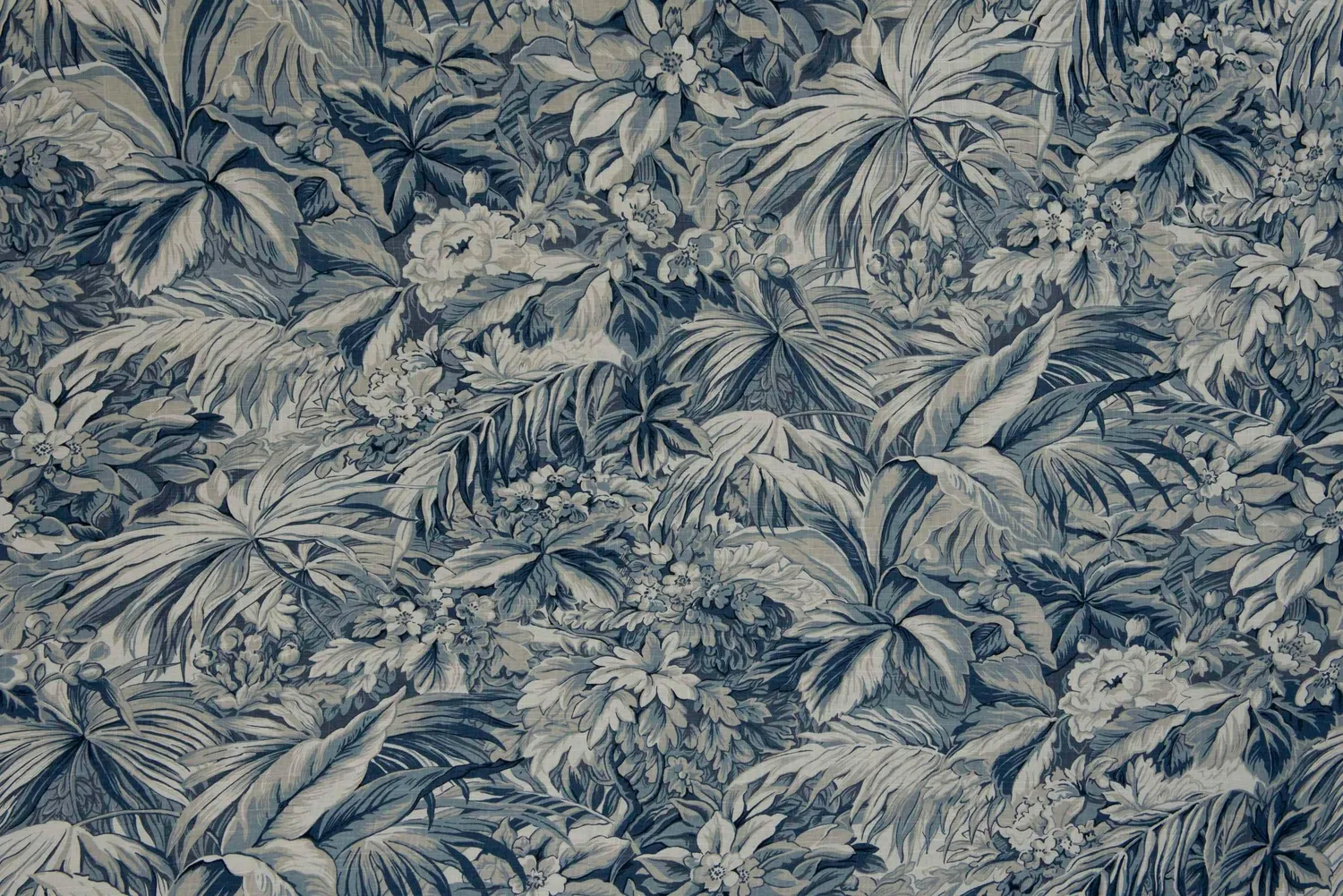 French General Baxter Indigo tissu lin 137 cm au mètre