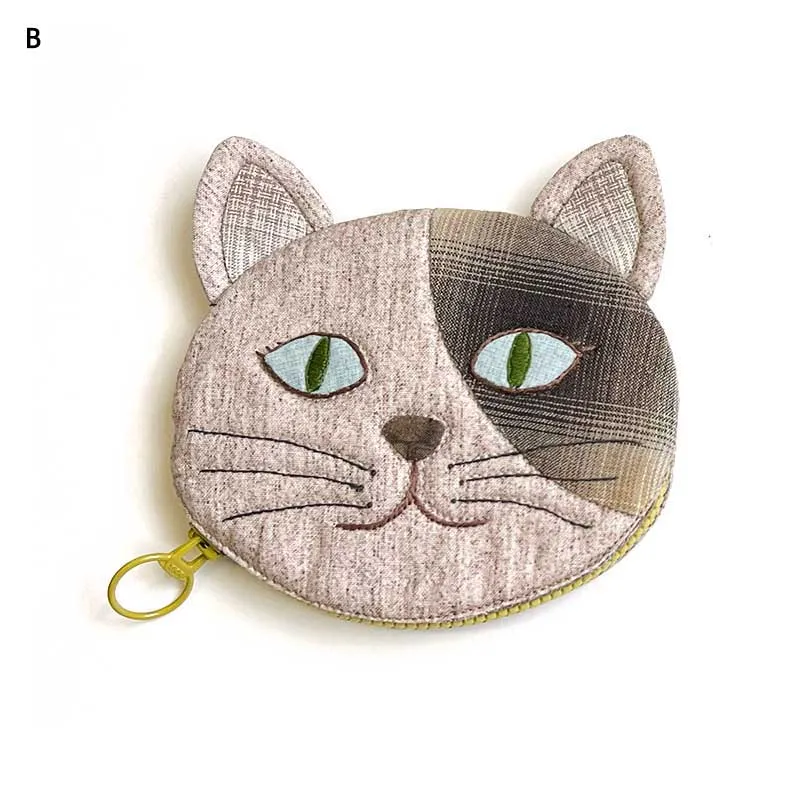 Yoko Saito pochettes chats A et B kit couture appliqué
