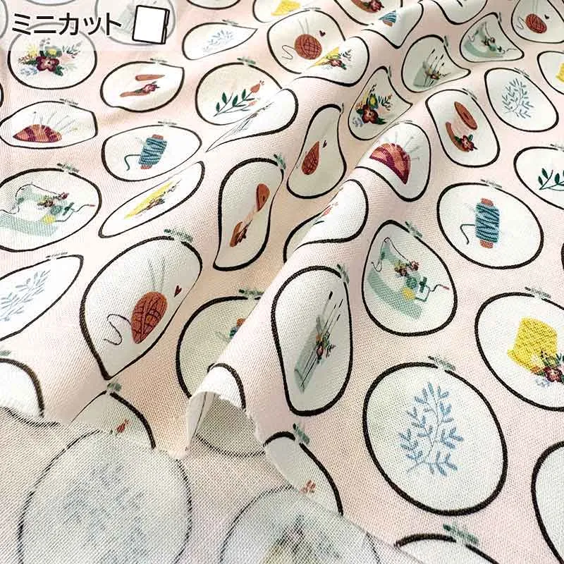 Yoko Saito 2026-06-A07 coupon coton 33x35 cm médaillons