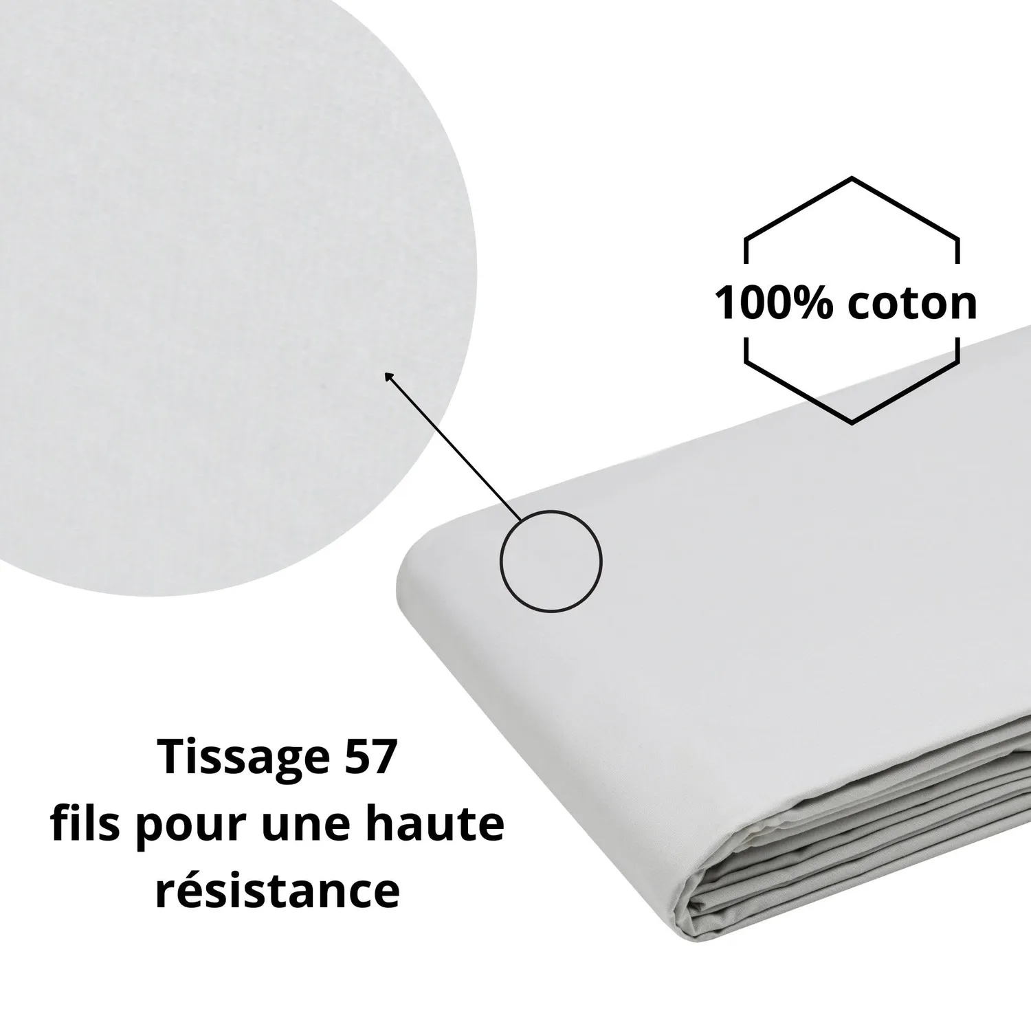 STOF Elysée drap plat 180x290 lin coton