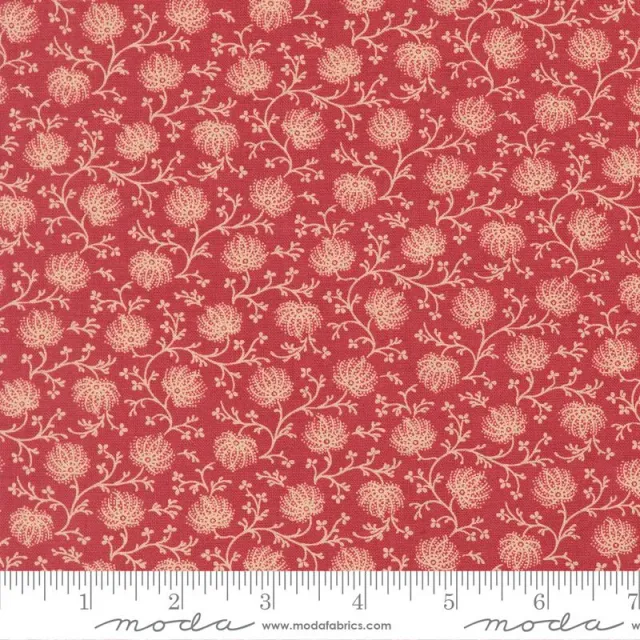 French General Joie De Vivre 13986 13 tissu coton rouge au mètre