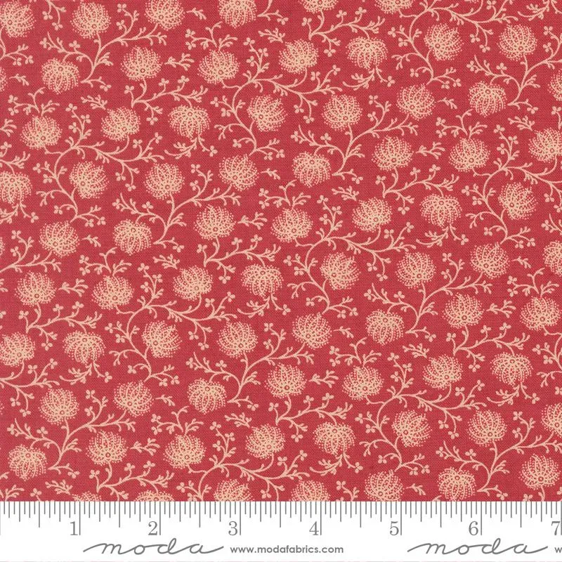 French General Joie De Vivre 13986 13 tissu coton rouge au mètre