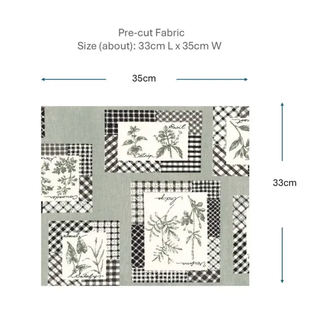 Yoko Saito 2026-05-A08 coupon coton gris 33x35 cm