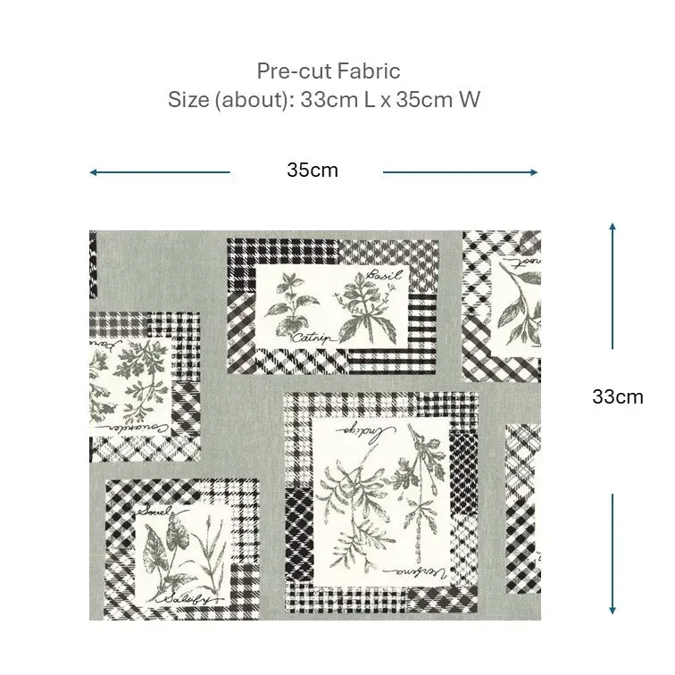 Yoko Saito 2026-05-A08 coupon coton gris 33x35 cm