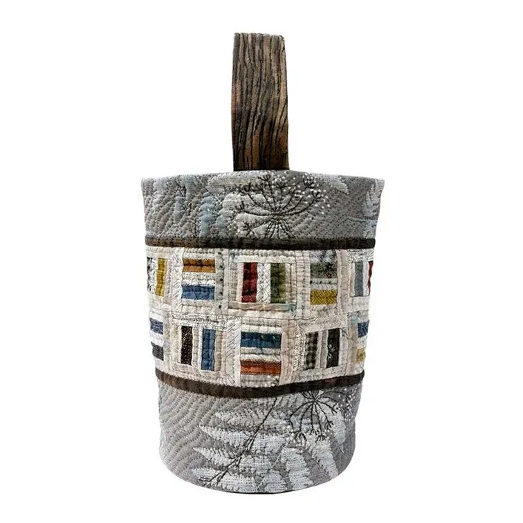 Yoko Saito Quilt Japan kit sac une anse log cabin cylindrique
