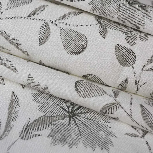 French General Lilou Charcoal tissu ameublement 137cm