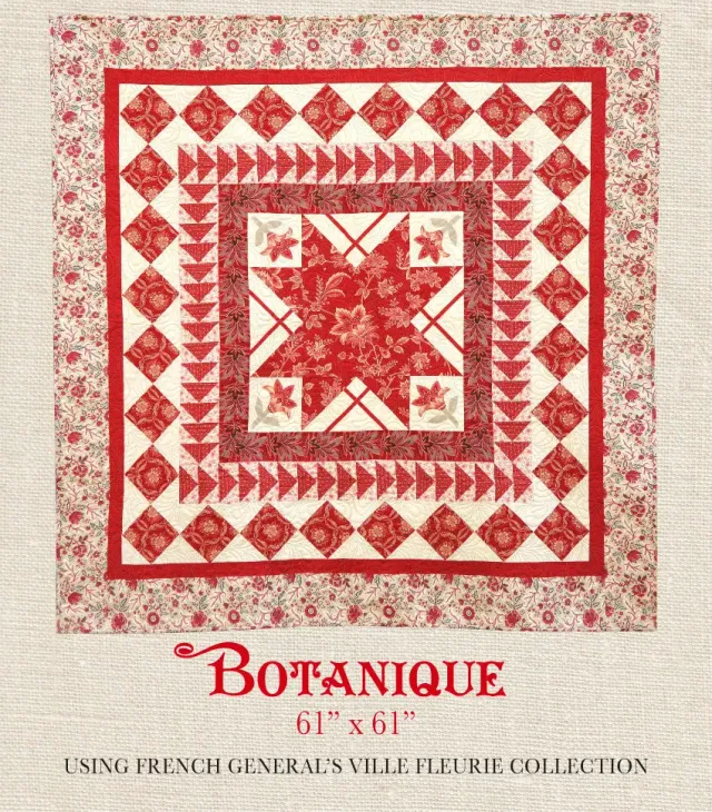 French General Ville Fleurie patron quilt lavande version papier