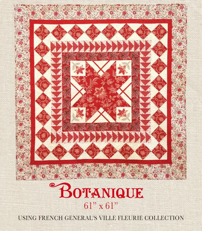 French General Ville Fleurie patron quilt lavande version papier