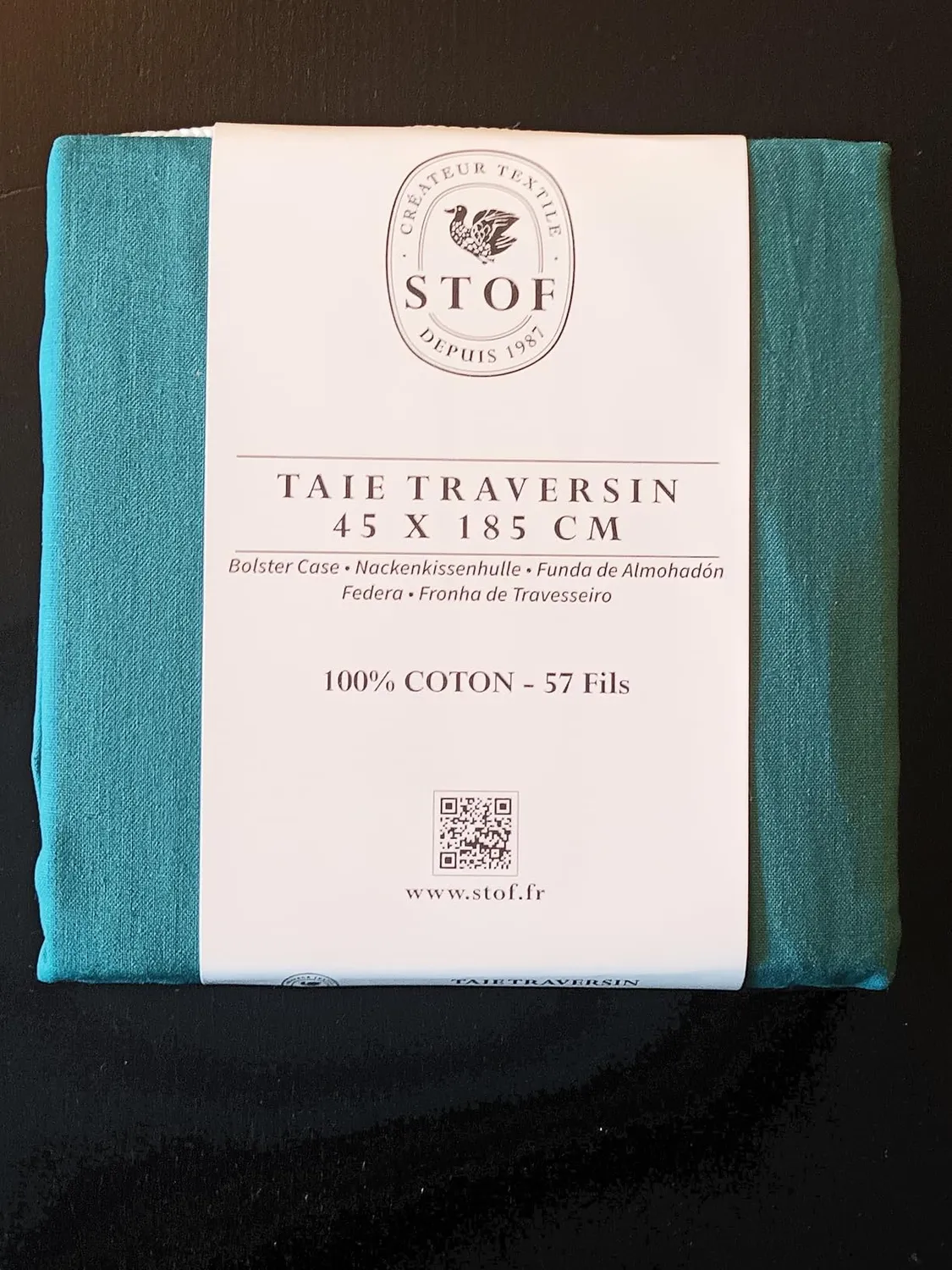 Stof Eden taie de traversin 45x185 cm eucalyptus coton