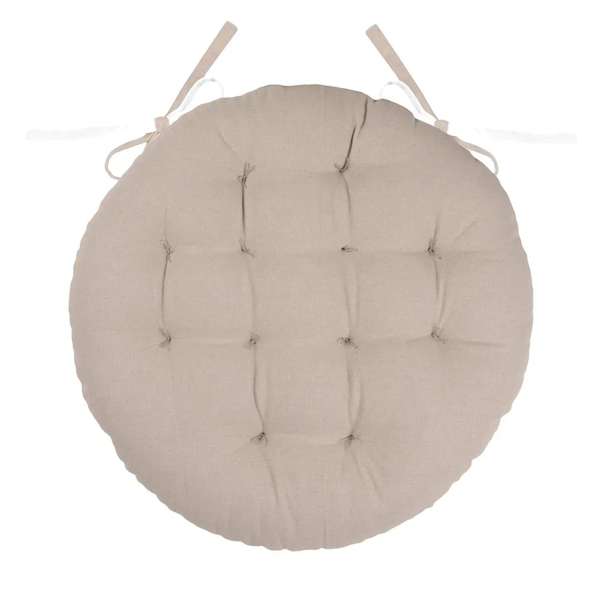 STOF Duo galette de chaise écru lin Ø38 cm coton