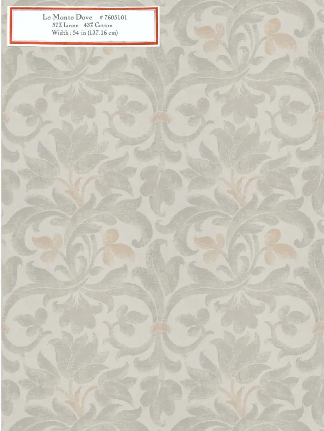 French General Le Monte Dove tissu déco 137 cm au mètre